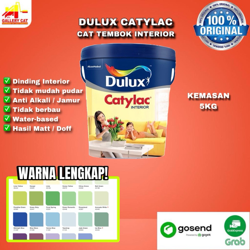 Jual CAT TEMBOK DULUX CATYLAC INTERIOR MIXING, READY SEMUA WARNA DAN ...