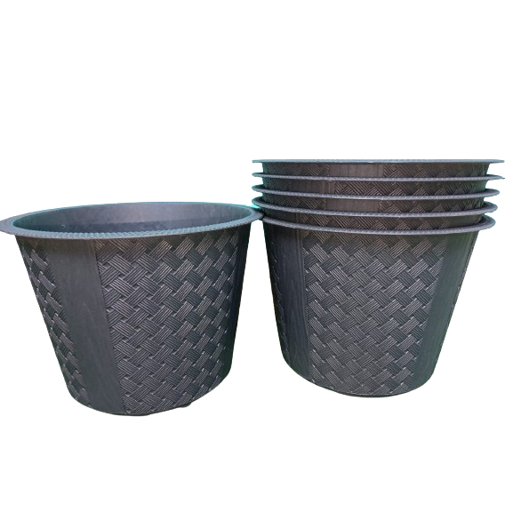 Jual Pot Motif Anyam uk. 25 Pot Bunga Plastik | Shopee Indonesia