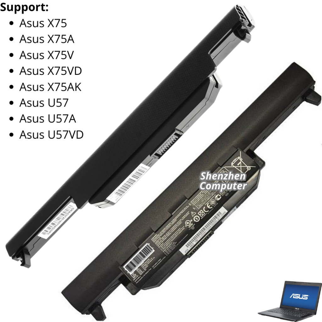 Batteria compatibile con ASUS X55U-SX038H X75VC-TY143H U57A-2A X55VD-8K 11,1V