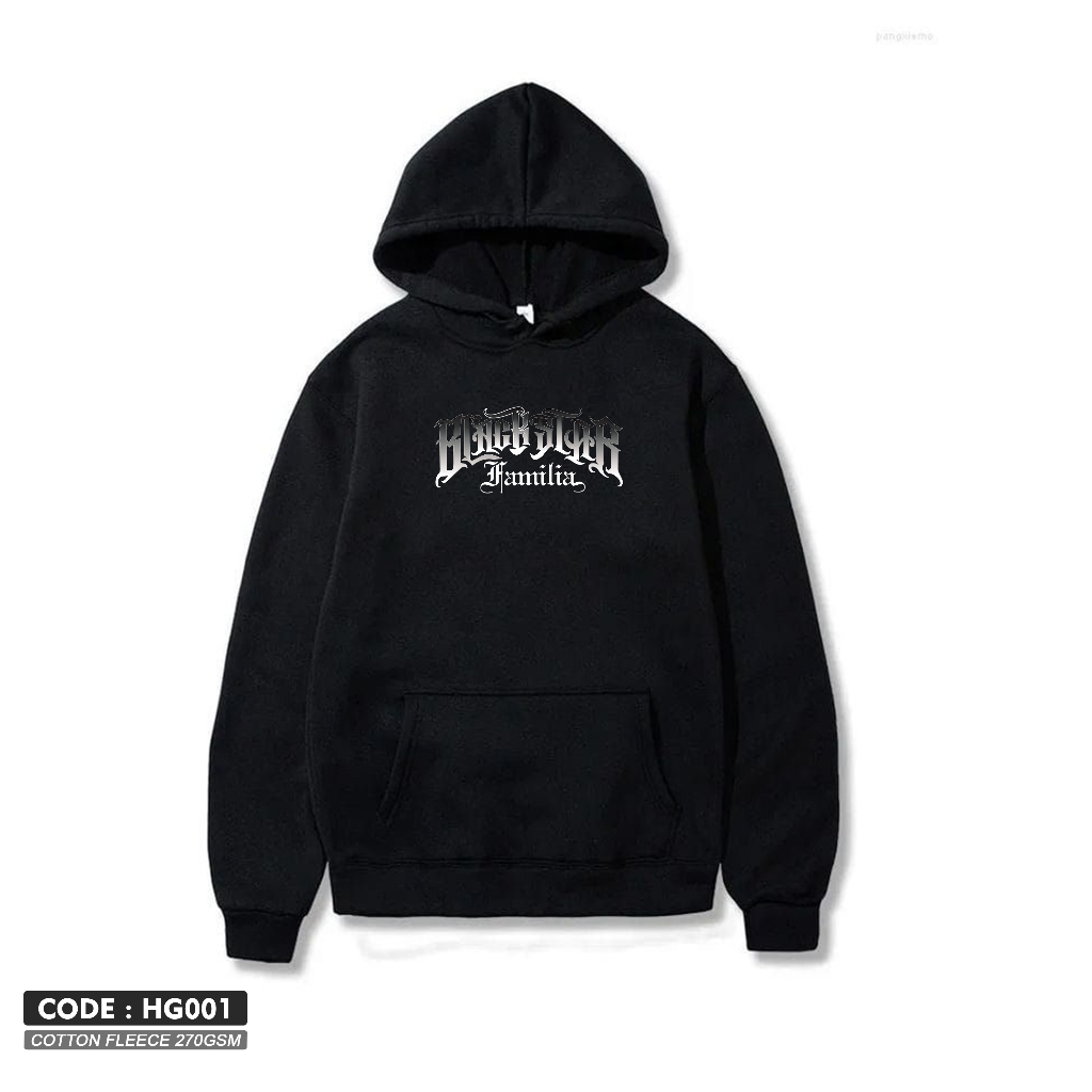 Jual BlackStar Clothing Company Hoodie Hitam Gangster l Series HG001