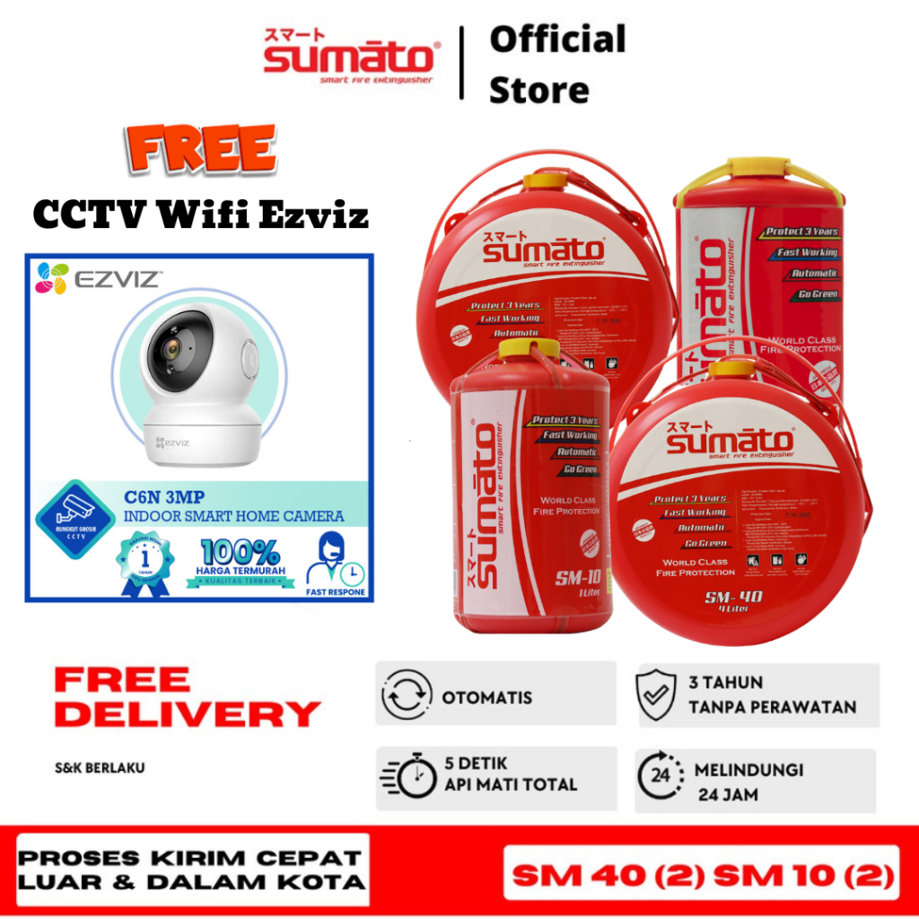 Jual Sumato - Alat Pemadam Otomatis BUNDLING SM 40 ( 2 PCS ) SM 10 (2 ...