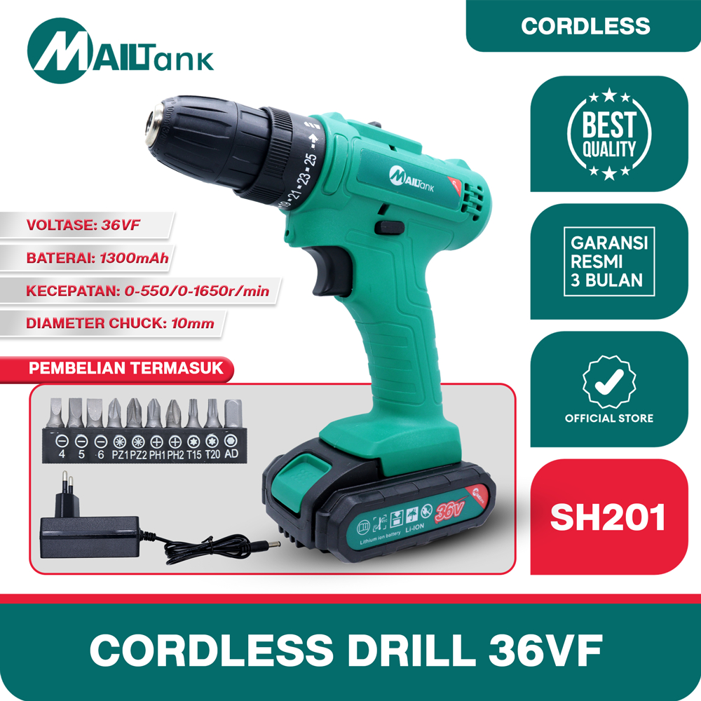 Jual Mailtank Sh Mesin Bor Baterai Vf Cordless Drill Battery Bor Kayu Triplek Besi Bor