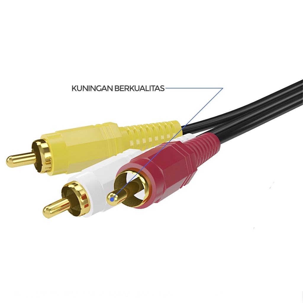 Jual Kabel RCA 1 to 3 Kabel / Kabel RCA Android TV BOX / Kabel RCA STB ...