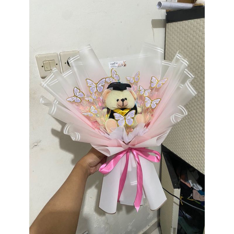 Jual BACA DEKRIPSI !! BUKET BONEKA BUTTERFLY BALI SIAP KIRIM GRADUATION ...
