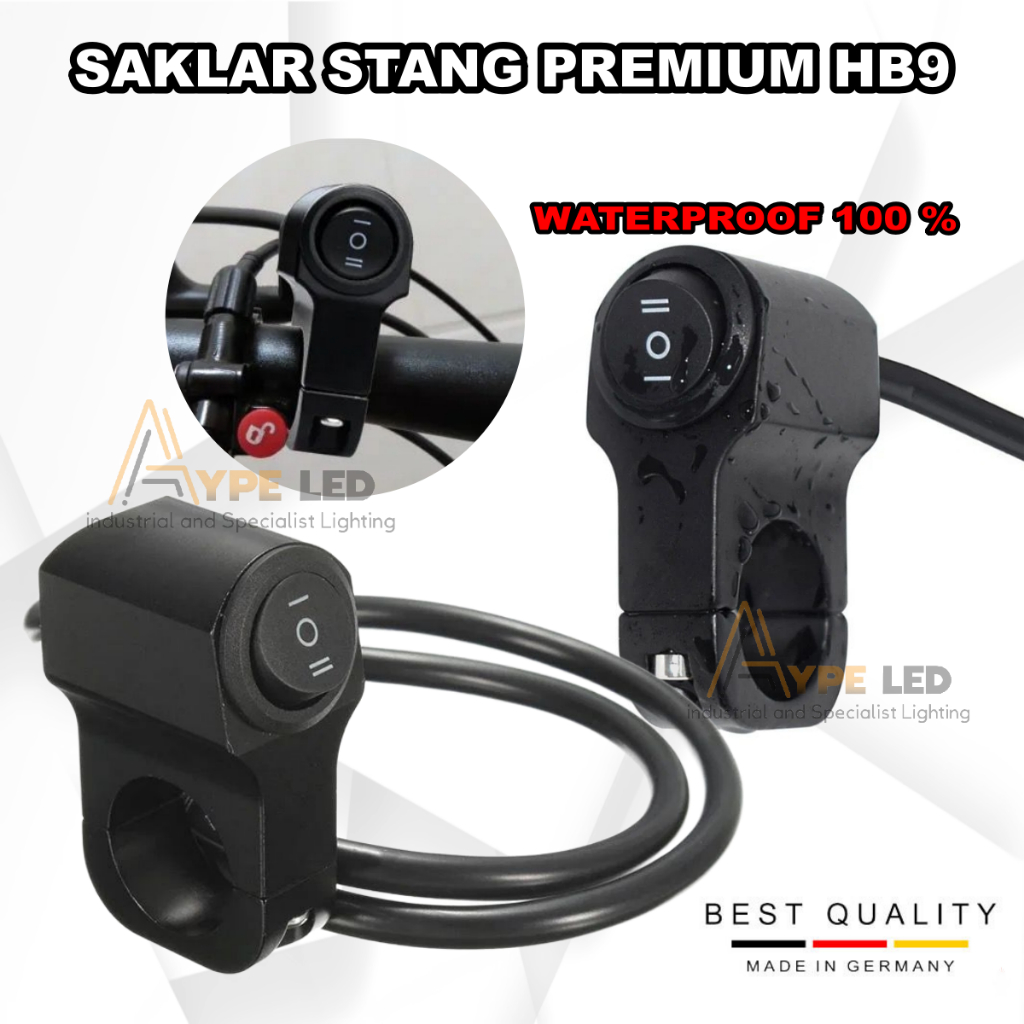 Jual SAKLAR STANG LAMPU TEMBAK HB9 3 MODE 3 KABEL WATERPROOF SAKLAR ...