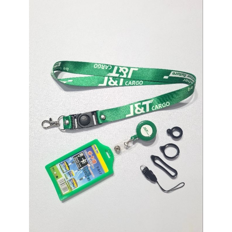 Jual BISA SATUAN Lanyard J&T cargo / jnt cetak 2 sisi ukuran 2cm ...