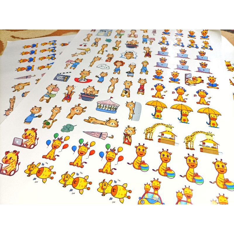 Jual 60PCS++ STICKER JERAPAH LUCU | STIKER JERAPAH GEMOY | GIRAFFE ...