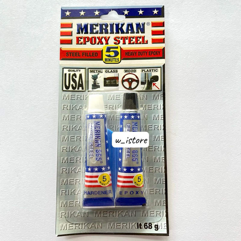 Jual Lem Besi Merikan Epoxy Steel | Shopee Indonesia