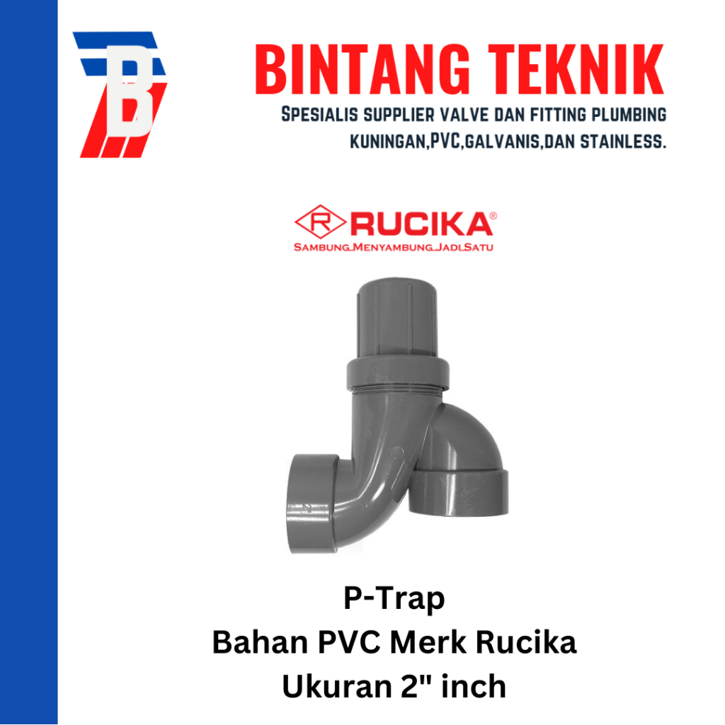 Jual P-Trap 2" inch PVC Rucika D | Shopee Indonesia