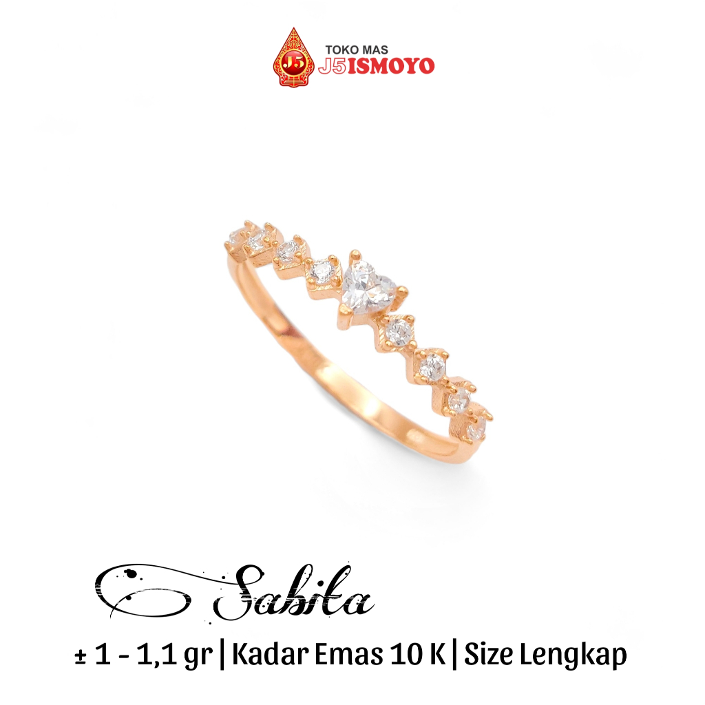 Jual J5 Ismoyo Cincin Emas Asli 10 Karat Model Sabita | Shopee Indonesia