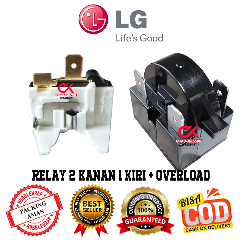 Jual Relay 3 pin + ptc overload kulkas LG 1 pintu / 2 pintu | Shopee ...