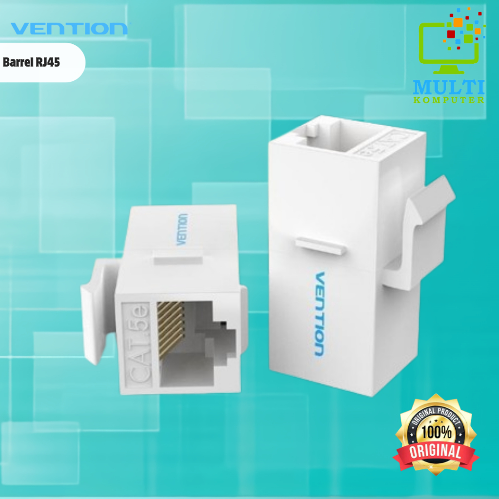 Jual Barrel RJ45 Cat5E Vention VDD-B10 Coupler Female to Female 5 PCS ...