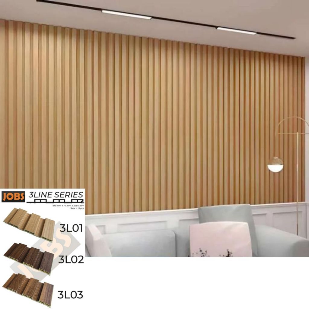 Jual WALL PANEL WPC DINDING 3-LINE SERIES 19,5 CM X 2,95 M DEKORASI ...