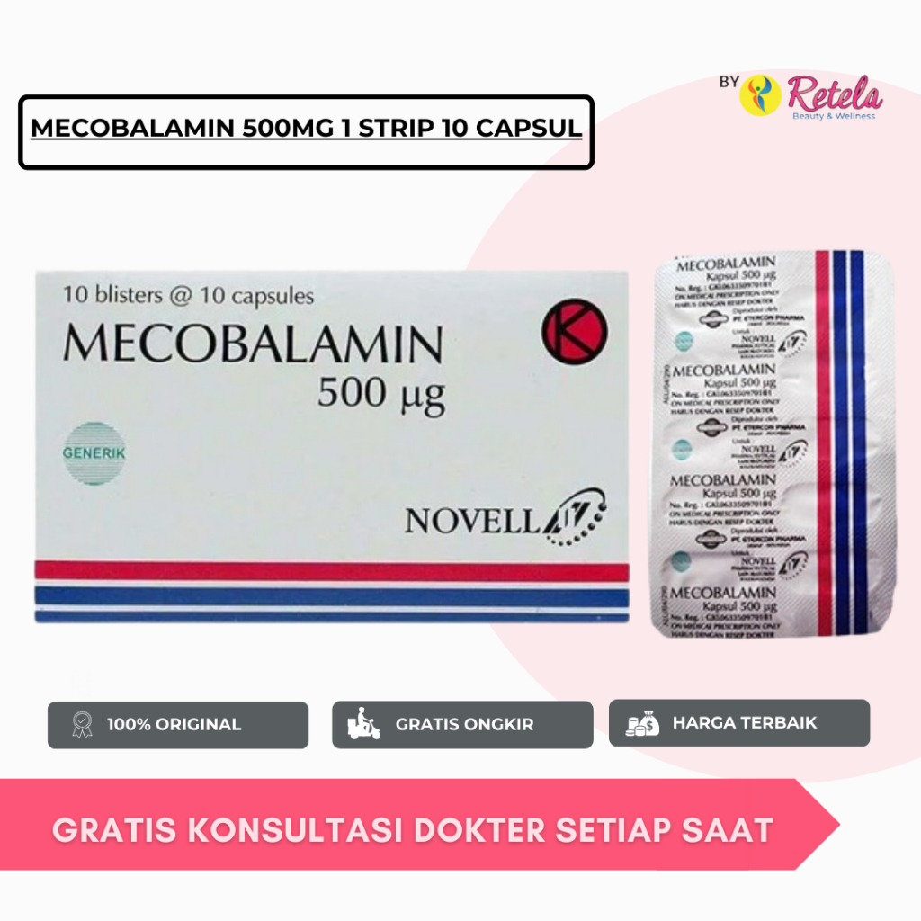 Jual MECOBALAMIN 500MG 1 STRIP 10 CAPSUL | Shopee Indonesia