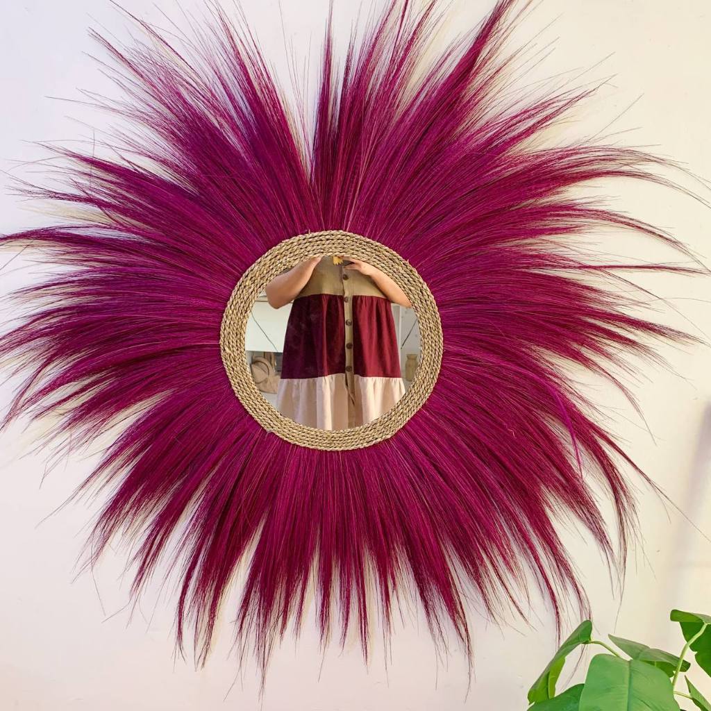 Jual Cermin Rayung / Cermin Rustic / Cermin Home Decor / Cermin Bulu ...