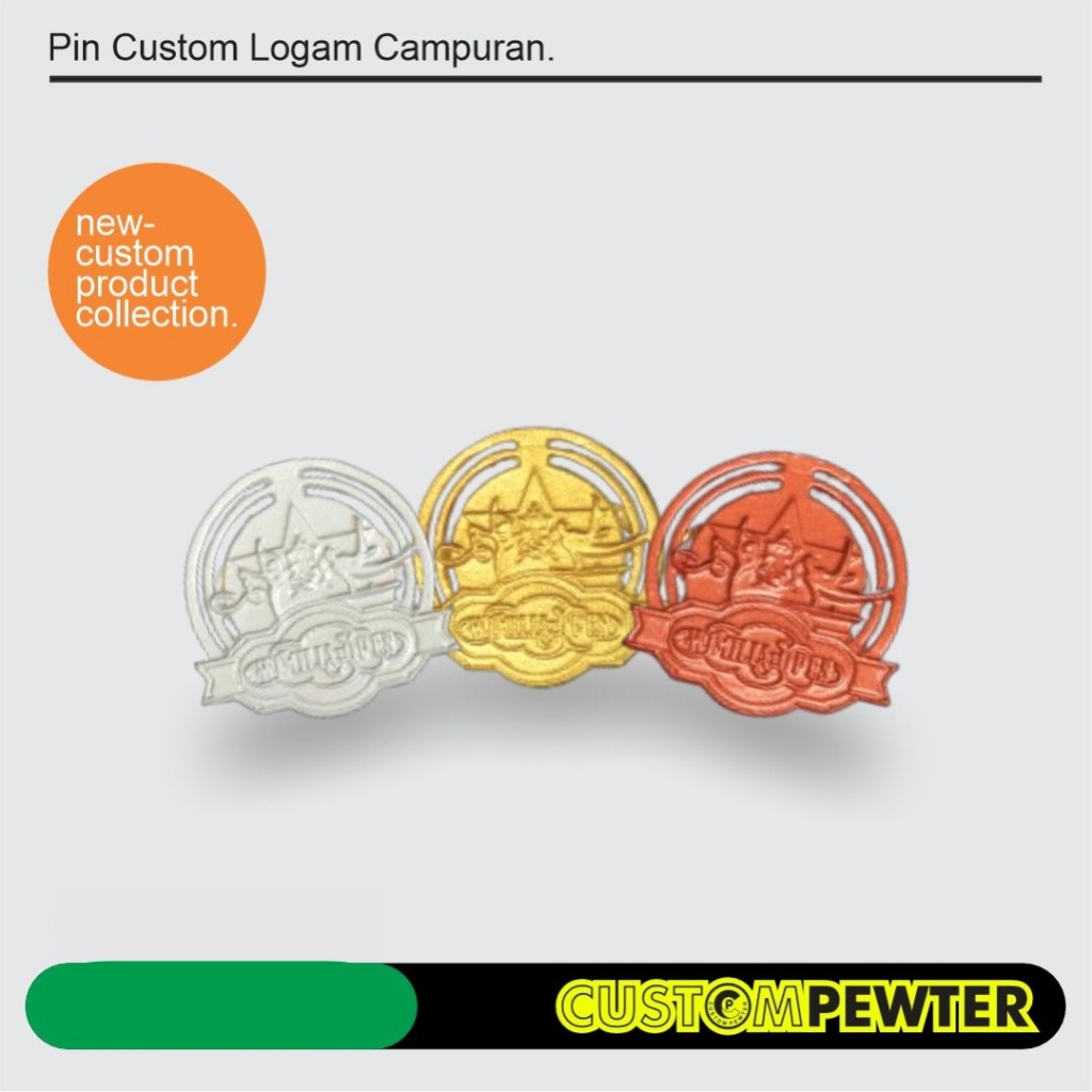 Jual Pin Logo Kuningan Custom | Pin Cor Custom | Shopee Indonesia