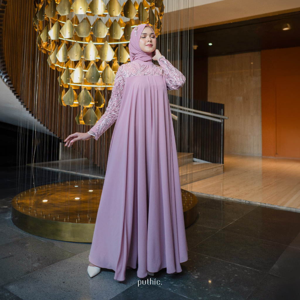 Jual PUTHIC-SHANDIKA DRESS-Gaun-Long Dress-Ceruty-Lace-Formal-PRE ORDER ...
