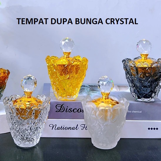 Jual Tempat Bakar Dupa mabkharah Gelas Crystal Bunga Crystal | Shopee ...