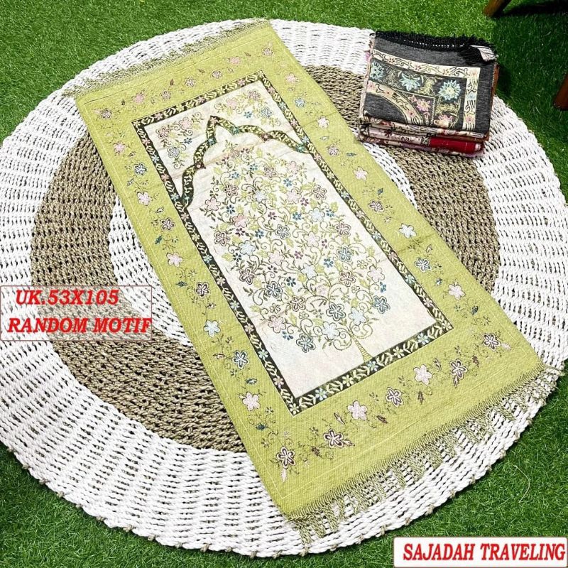 grosir sajadah per 10 pcs sajadah Turkey tenun midi/ sajadah kepang UK 53x105/ sovenir oleh" haji