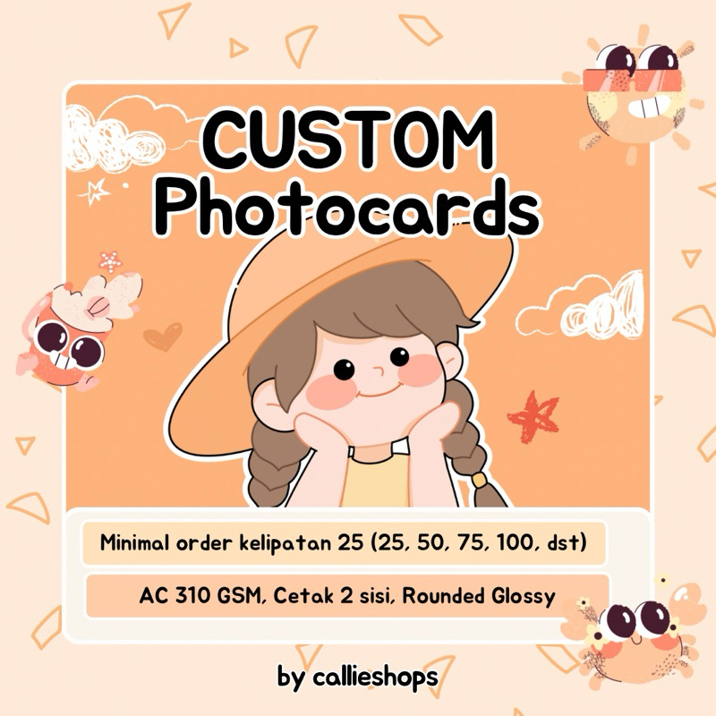 Jual CUSTOM PHOTOCARD CETAK PHOTOCARD PC CETAK 2 SISI LAMINASI GLOSSY