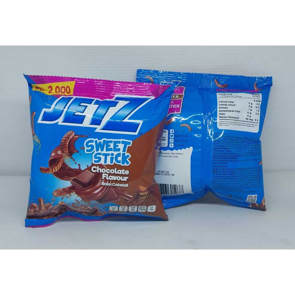 Jual Snack JETZ Sweet Stick Chocolate and Paprika Flavour Kemasan Jajan ...