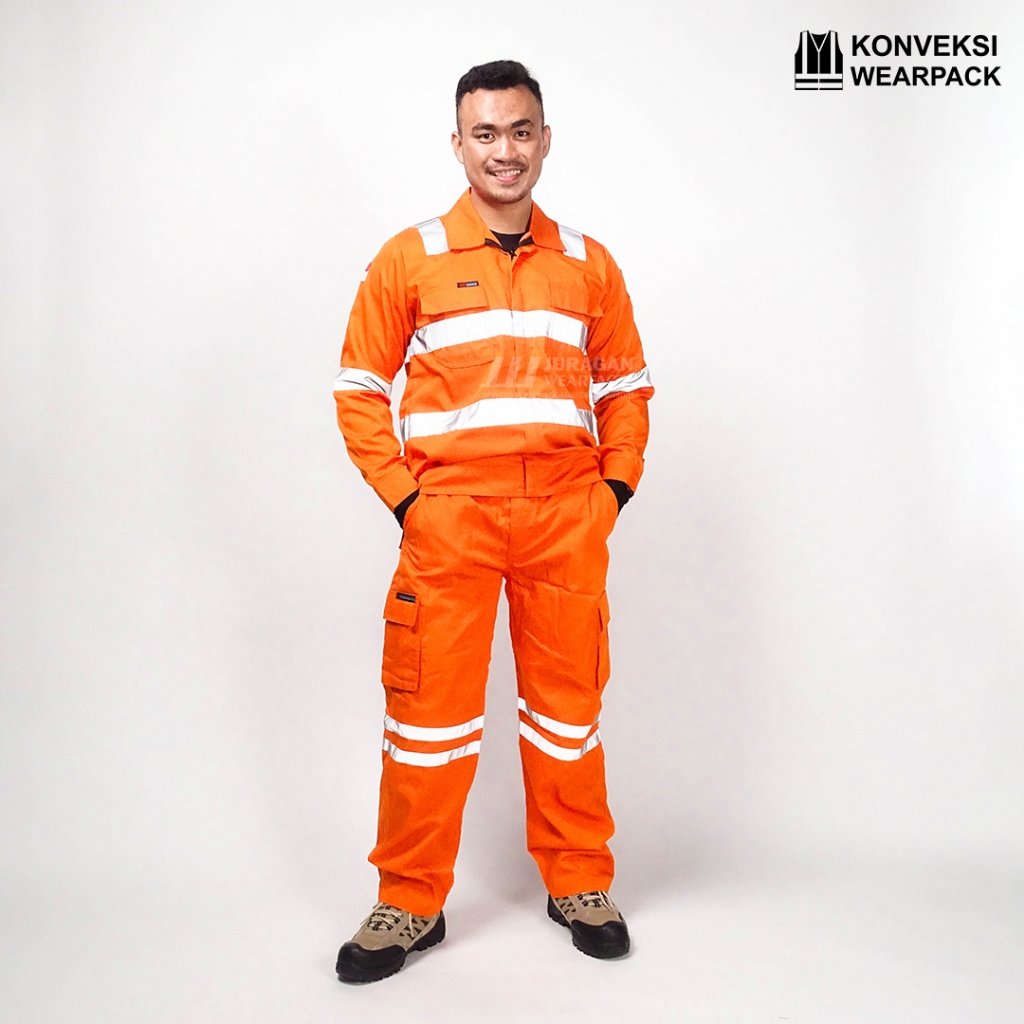 Jual Wearpack Safety Setelan Warna Orange | Shopee Indonesia