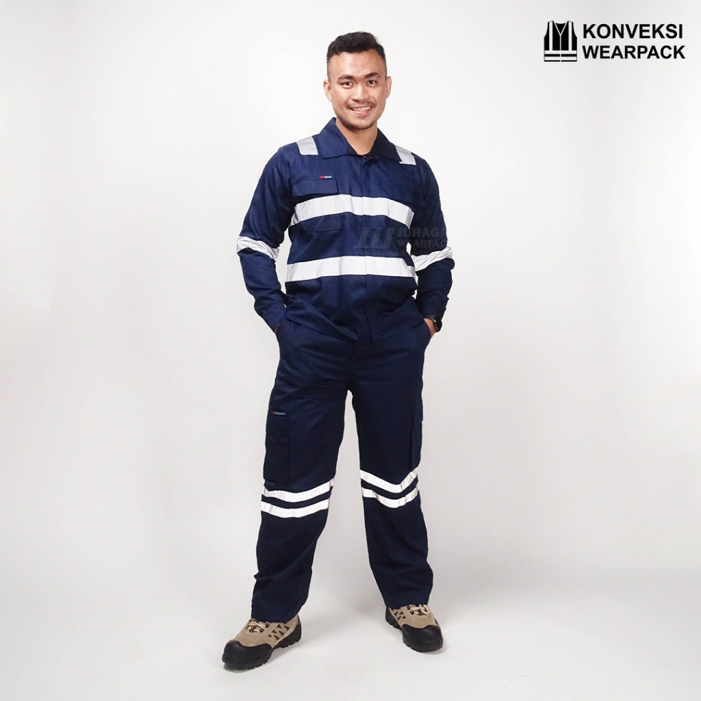 Jual Wearpack Safety Setelan Warna Biru Navy | Shopee Indonesia