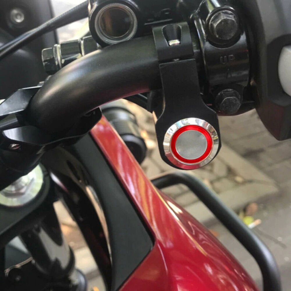 Jual Saklar Tombol On Off LED Stainless Stang Motor Metal Besi Push ...