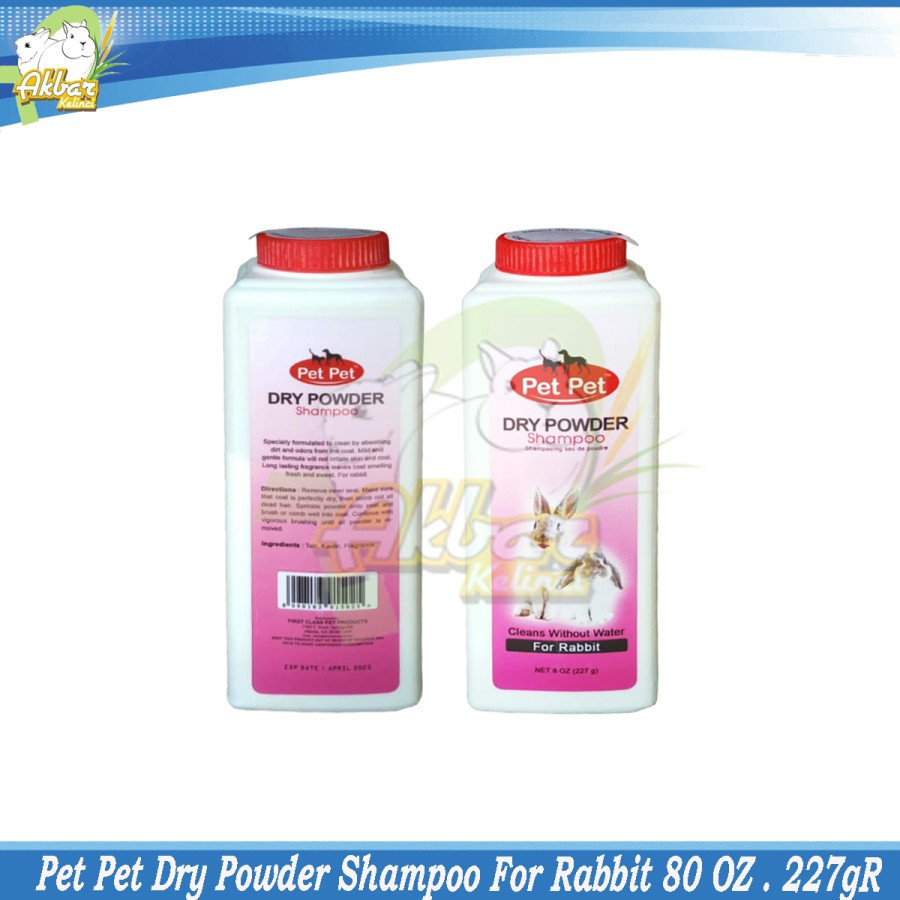 Jual Bedak Kelinci Pet Pet Dry Powder Shampoo For Rabbit 227g | Shopee ...