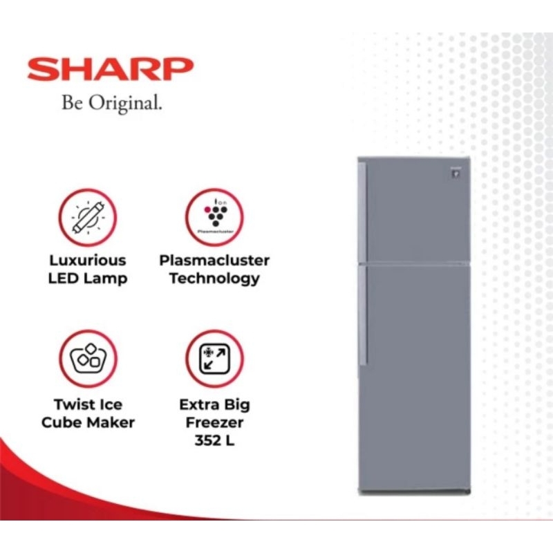 Jual Kulkas Sharp 2 Pintu Plasmacluster SJ-450GP-SD / 450GPSD / 450GP ...