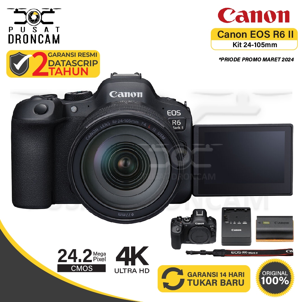 Jual Canon EOS R6 Mark II kit 24-105mm f4-7.1 IS STM Mirrorless Resmi ...