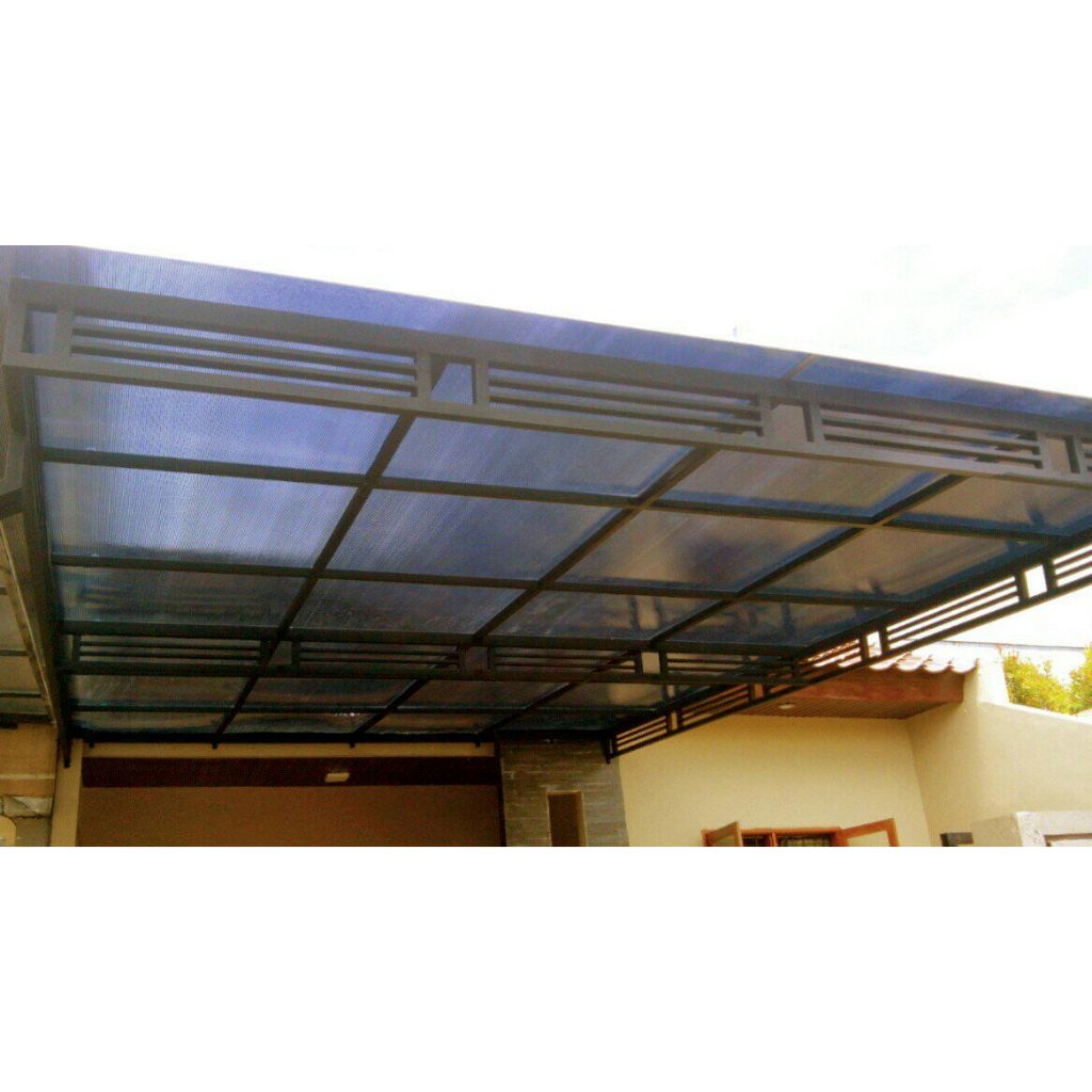 Jual kanopi bening polycarbonate atap warna biru | Shopee Indonesia