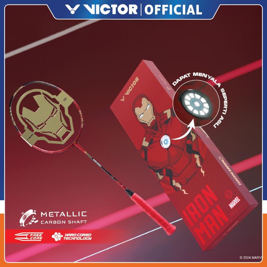 Jual Raket Badminton DriveX VICTOR Iron Man Ironman Metallic X Marvel D ...