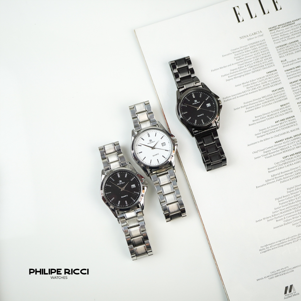 Jual PhiLipe Ricci Jam Tangan Pria Rantai Keren Terbaru Dial Bulat ...