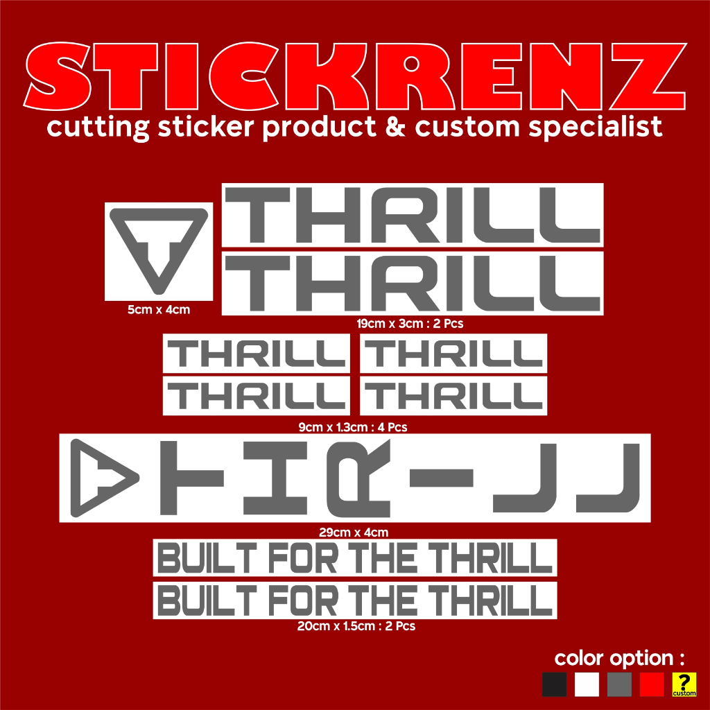 Jual Cutting Sticker Stiker Frame Sepeda Roadbike, MTB, Thrill 03 ...