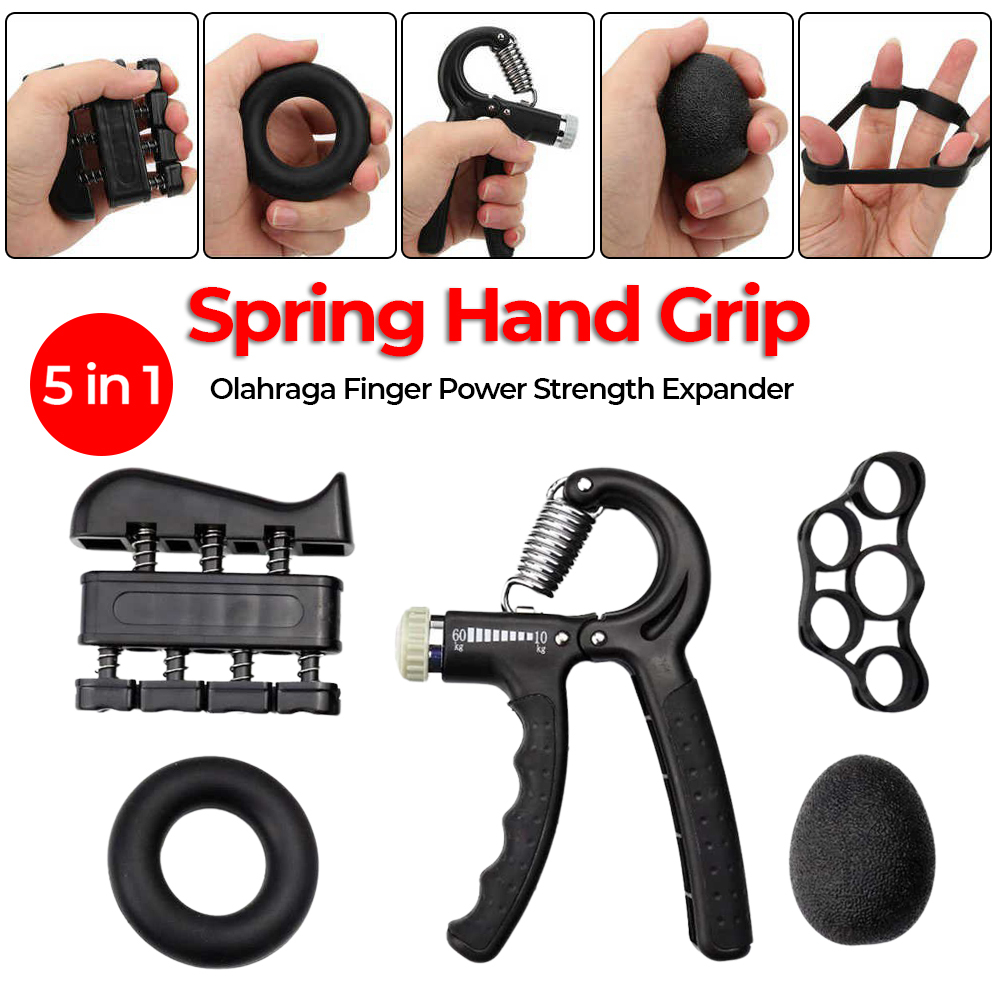 Jual Hand Grip Spring Olahraga Finger Power Strength Expander 5 in 1 ...
