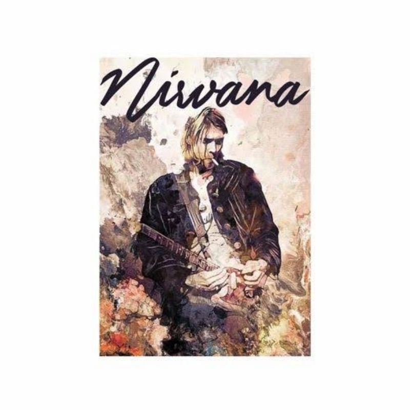 Jual lukisan Kurt cobain seorang vokalis band nirvana | Shopee Indonesia