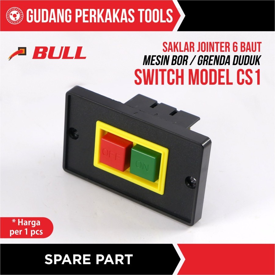 Jual saklar jointer 6 baut mesin bor/ grenda duduk switch on off model ...