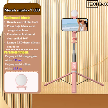 Tech 170CM Selfie Stick Tripod Tongsis Dengan Monopod Dengan Wireless Remote Control Bluetooth