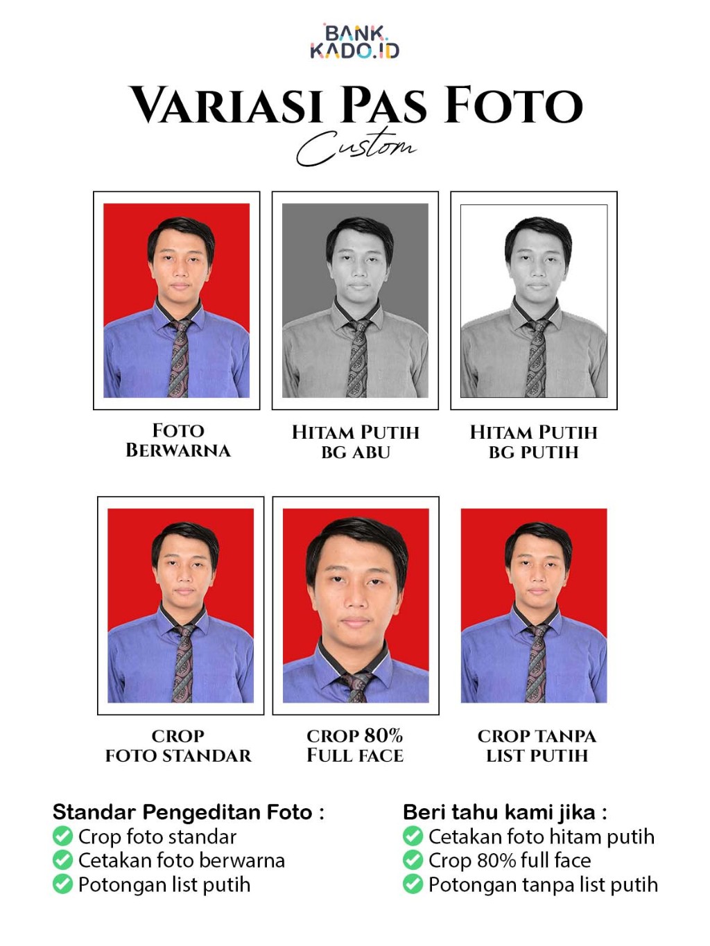 Jual Edit Pas Foto Profesional ( Bisa Cetak Pas Foto 2X3/3X4/4X6