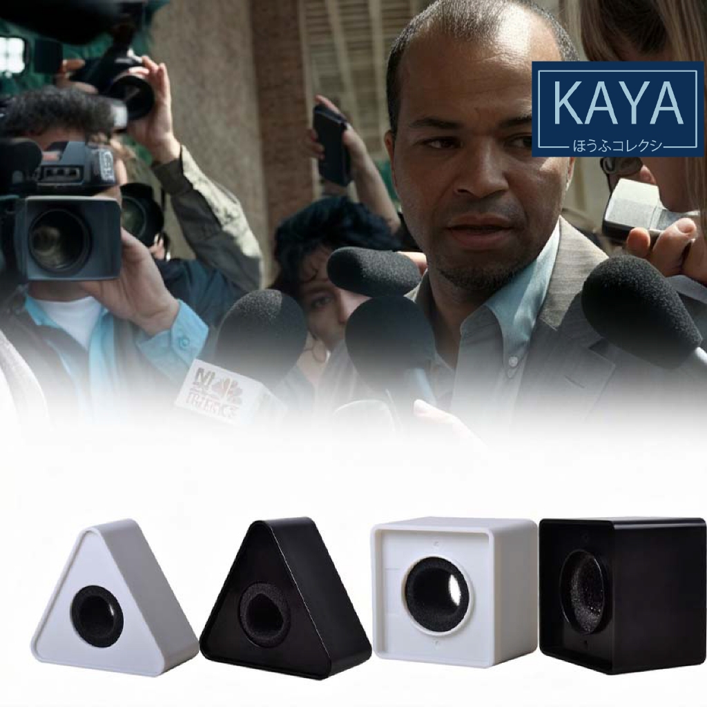 Jual Mic Holder Mic Flag /Mic Interview Triangle Dan Cube Logo Station ...