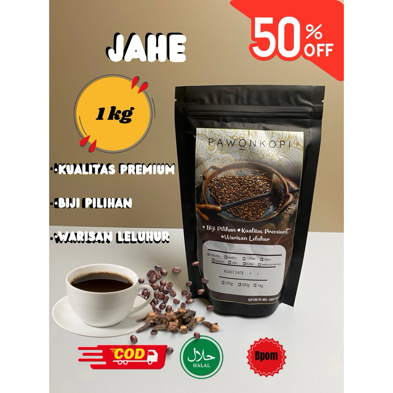 Jual Kopi Bubuk Jahe 1KG pawon kopi nikmat bubuk kopi biji kopi murah
