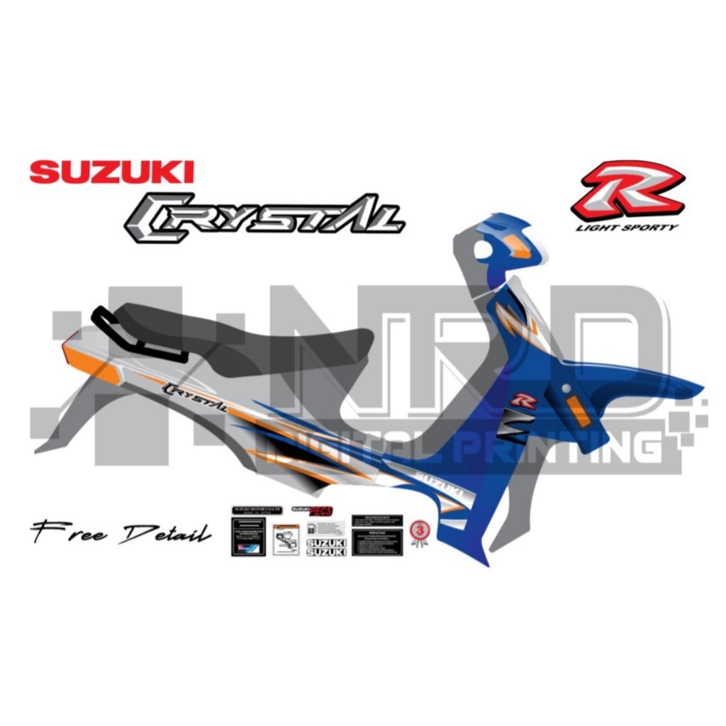 Jual Stiker Lis Variasi Suzuki Crystal 110 R | Shopee Indonesia