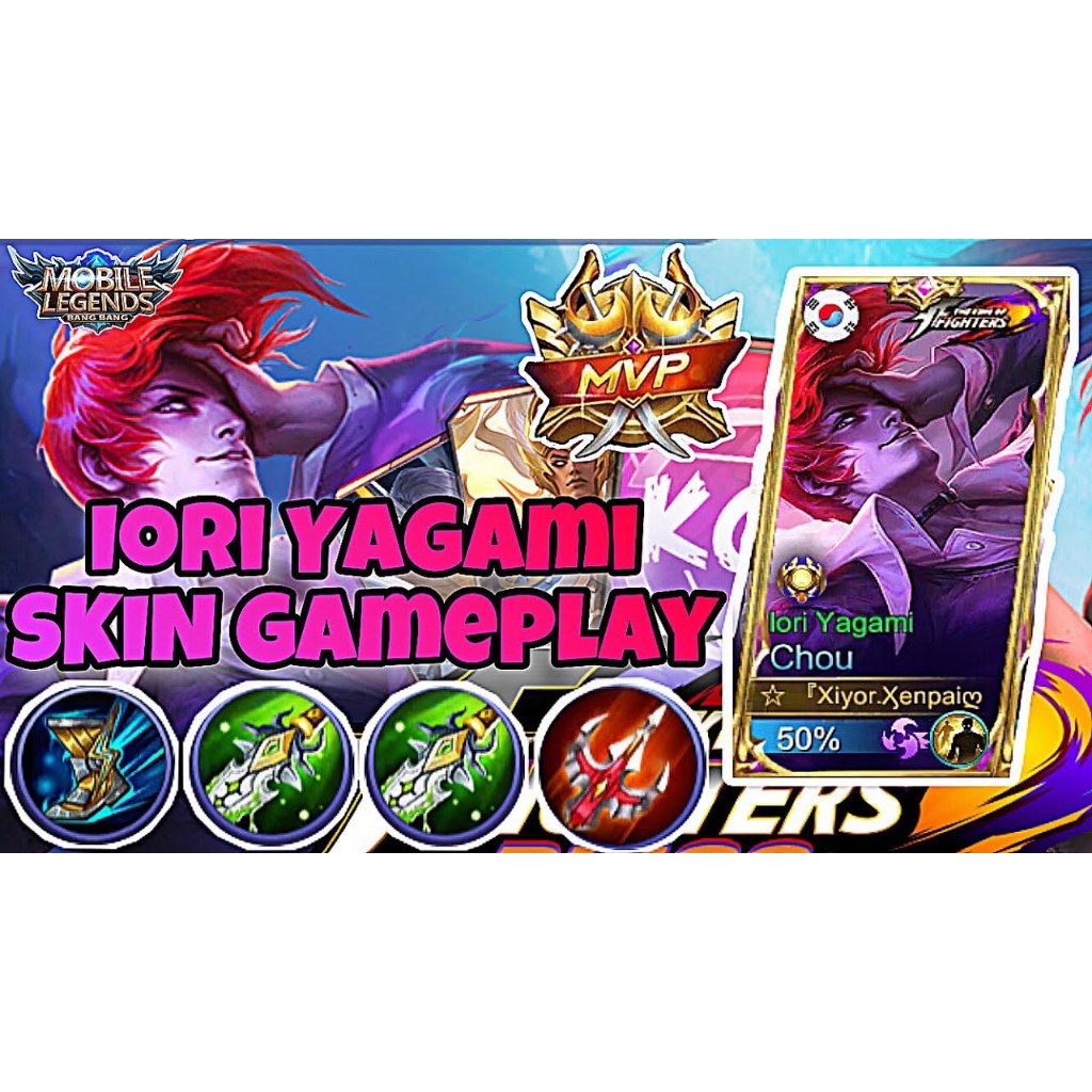 Jual (95) SKIN MOBILE LEGENDS CHOU IORI YAGAMI ( SKIN KOF CHOU ) / EFEK ...