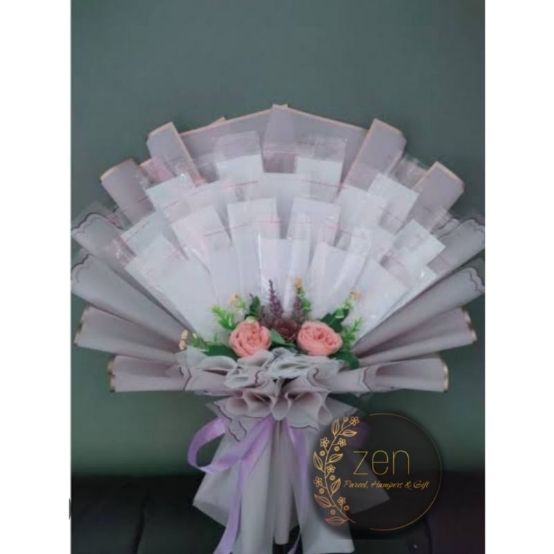 Jual kerangka buket uang 10 lembar termasuk bunga (Big) | Shopee Indonesia
