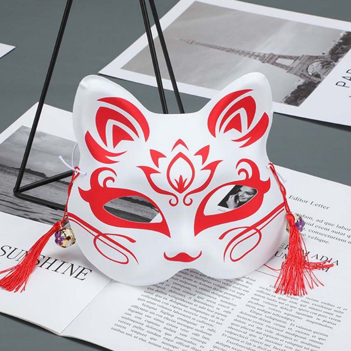 Jual Fg Topeng Kucing Cosplay Kitsune Fox Bunkasai Japanese Festival Mask Cosplay Shopee