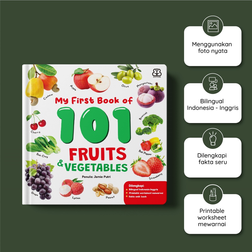Jual [Buku-BP] Buku Anak My First Book of 101 Fruits & Vegetables ...