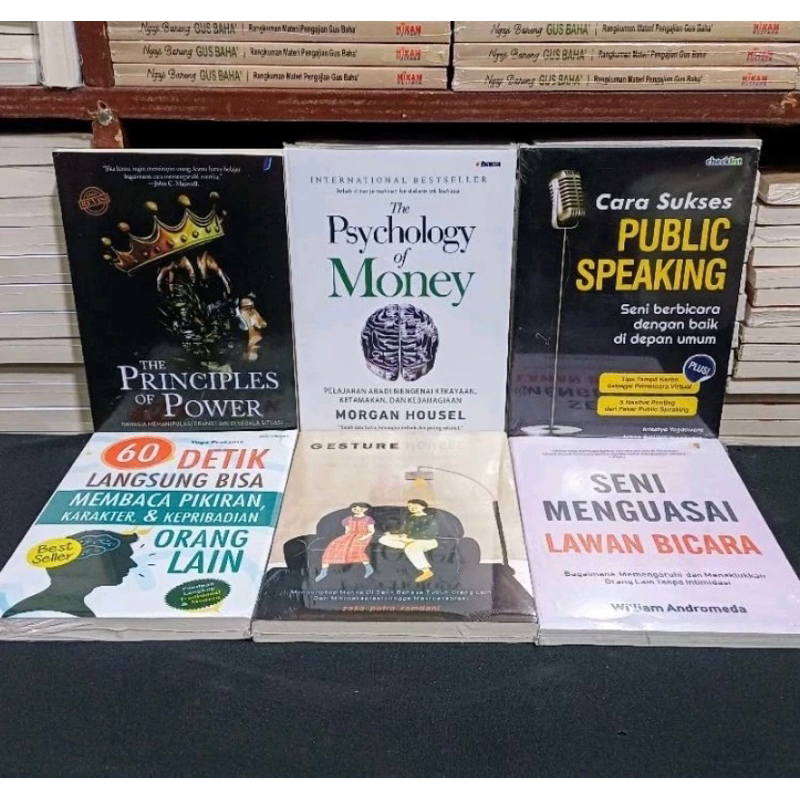 Jual Paket 6 Buku Cara Sukses Publik Speaking The Psycology Of Money ...