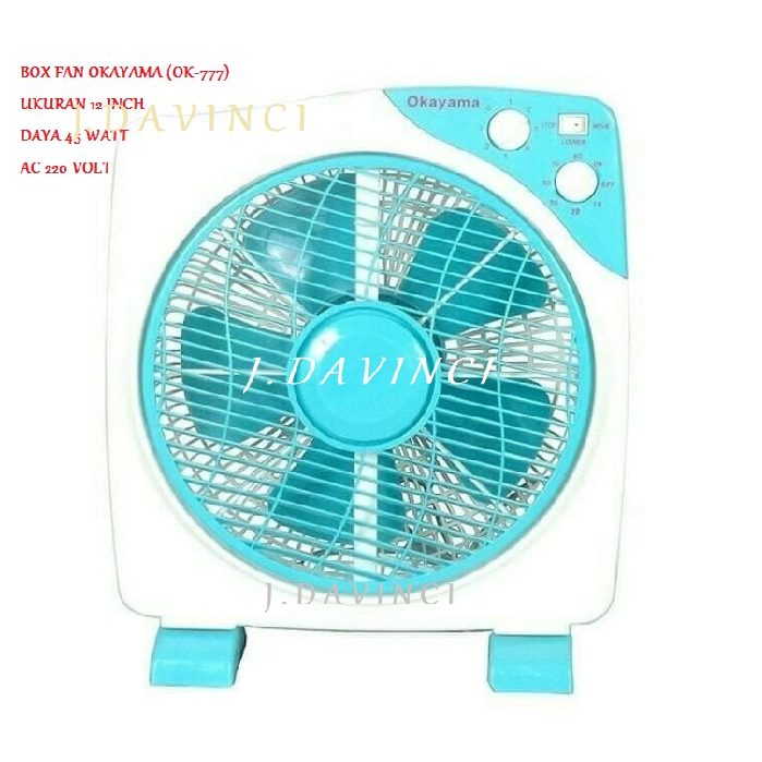 Jual Kipas Angin Kotak Duduk Box Fan Timer Meja Lantai OKAYAMA OK-777 ...