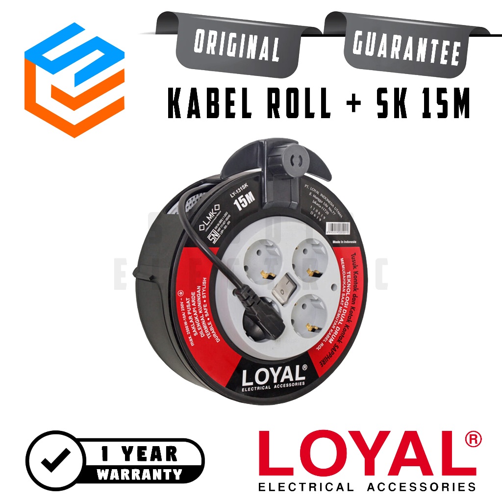 Jual Loyal Kabel Roll 15 Meter Saklar Box Terminal Sapphire Listrik SNI ...